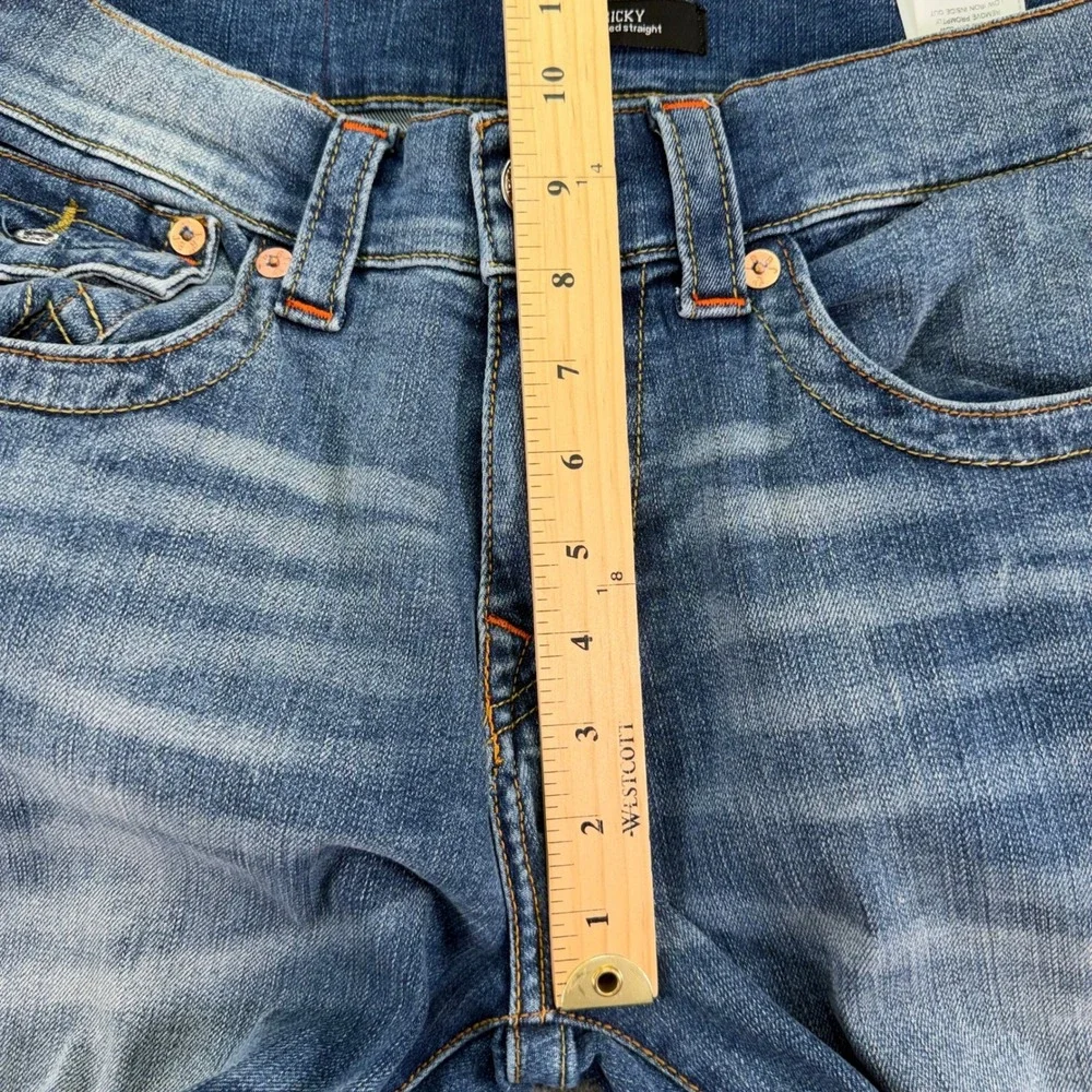 True Religion Jeans Men's 32x34 Blue Ricky Relaxed Straight Flap Pockets